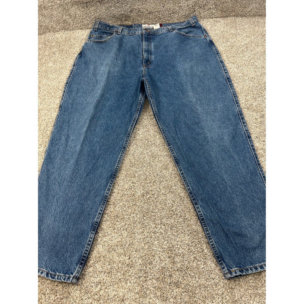 Levi Strauss Signature 545 Loose Fit Mens Blue Jeans 42x30 Vintage 90s #0759